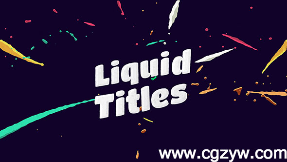 AE模板-MG液体流动二维Flash效果元素包