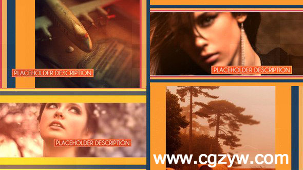 AE模板-复古照片幻灯片展示 VideoHive Clean Slide