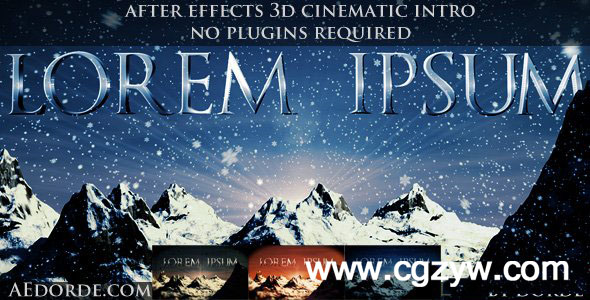 AE模板- 震撼大气电影节目开场片头预告宣传三维Logo文字展示展示