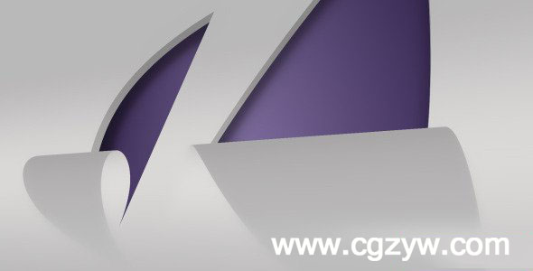 AE模板-纸皮剥落形成LOGO标志开场片头展示