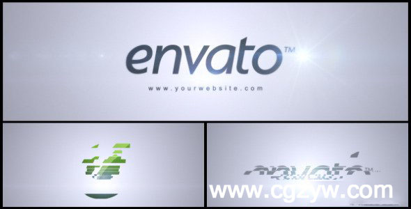 AE模板-简洁商务企业分割汇聚Logo展示Simple Logo Reveal