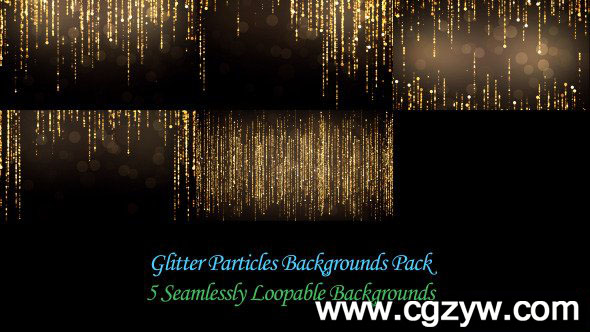 金色粒子幕帘特效婚礼婚庆舞台背景高清视频素材