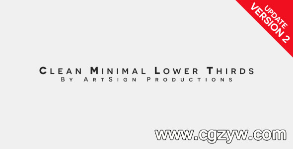 AE模板-简单干净幻灯片人名字幕条展示 VideoHive Clean Minimal Lower Thirds