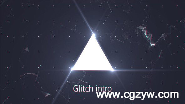 AE模板-科技感画面节目故障失真背景文字分割片头栏目包装