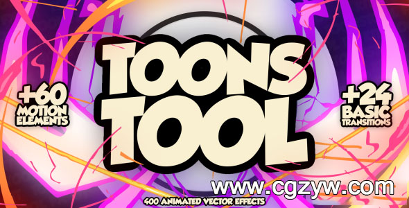 AE模板-400多种动漫卡通视觉特效闪电云雾烟液体爆炸VFX工具包-图片1