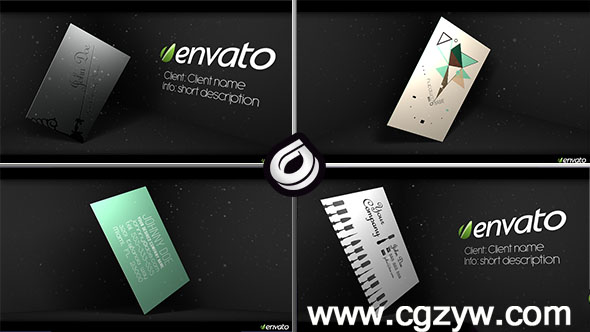 AE模板-时尚商务名片介绍设计栏目包装展示