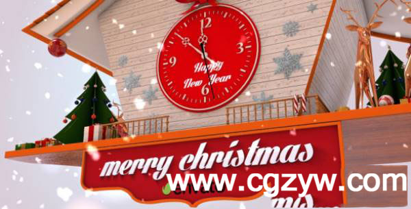 AE模板-圣诞节时钟介绍2015倒计时 VideoHive Christmas Cuckoo Clock