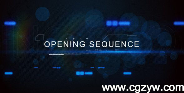 AE模板 数字化科技蓝色炫酷粒子片头展示digital-techno-opening-title