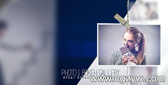 AE模板-悬挂照片动画Photo & Bokeh Gallery