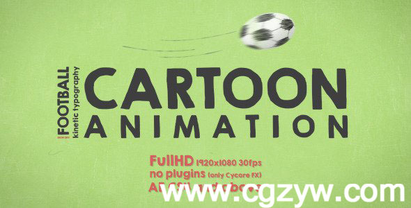 AE模板-足球弹跳动力学MG动画展示videohive-soccer-kinetic-typography-cartoon