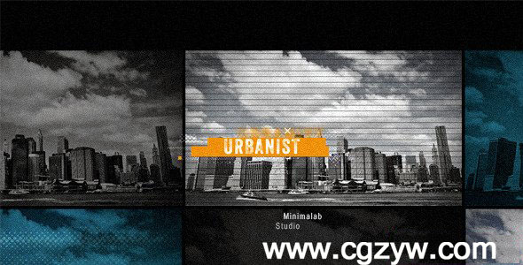 AE模板-都市创意图片视频开场包装动画Urbanist