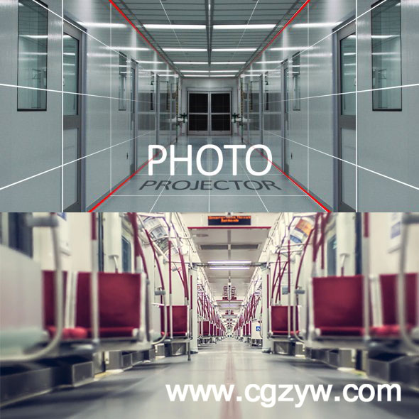 AE模板-图片照片动态化透视动画展示photo-projector