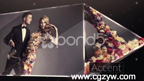 AE模板-现代时尚绚丽水晶透时装表演歌舞晚会图文展示