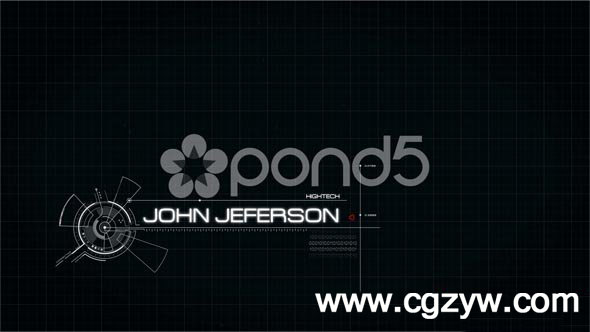 AE模板-高科技信息展示动画HUD元素工具包futuristic-titles