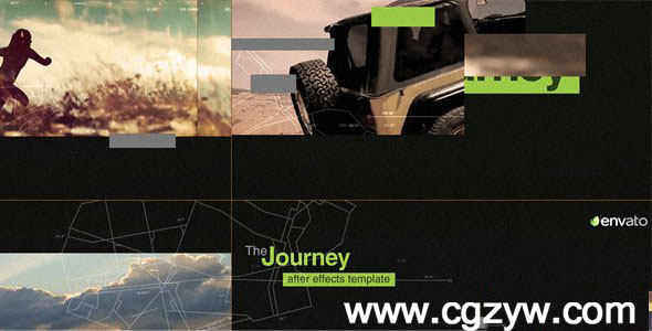 AE模板-旅途启程运动路线视频开场包装动画 Videohive The Journey
