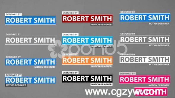 AE模板 简约风格文字标题字幕条展示模板