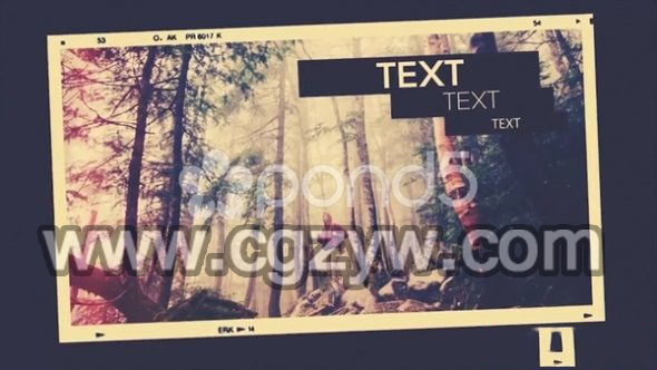 AE模板 复古效果酷炫快速切换相册展示glitch-opener