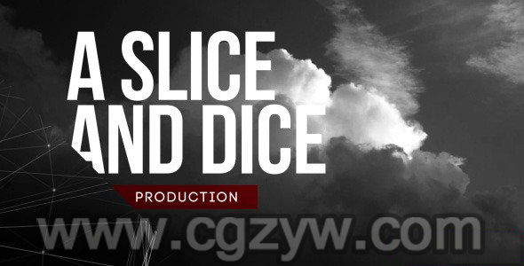 AE模板-炫酷大字字幕标题视频图片展示开场 Cutting Edge Titles