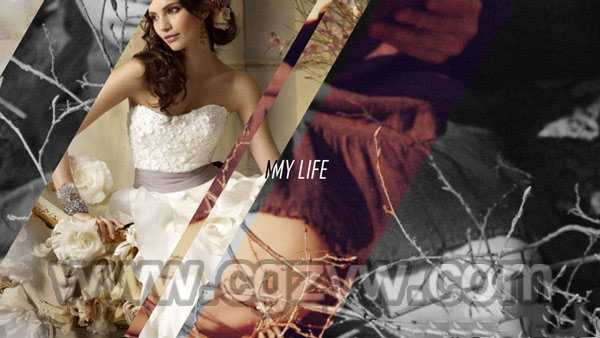 AE模板-复古图形切割特效幻灯片相册展示