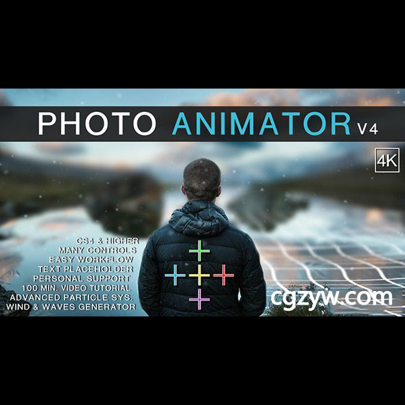 AE模板-高级炫酷图片转换3D动画摄像机推拉焦距空间运动展示(更新到V4版本)