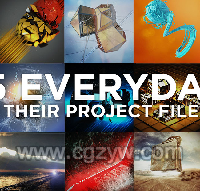 C4D工程文件-125个精品创意动画免费下载 creative works