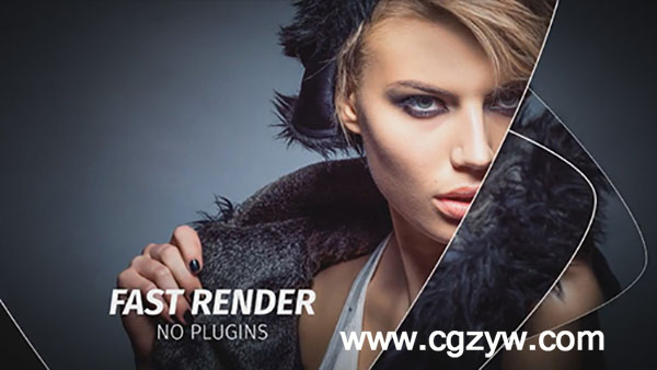 AE模板-现代时尚绚丽三角形照片幻灯片展示