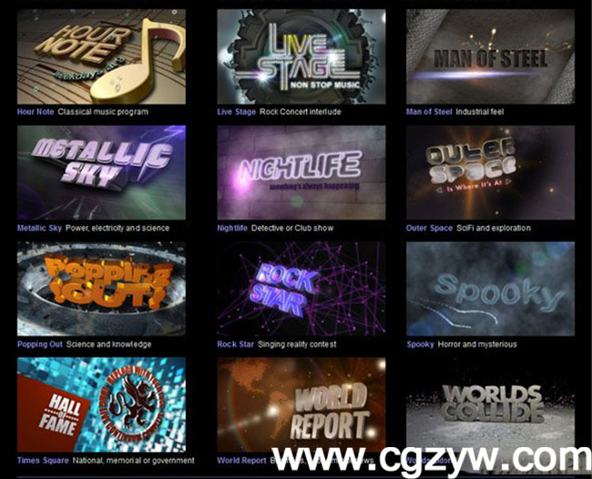 AE模板 新闻广播节目预告开场片头文字logo动画展示第一季