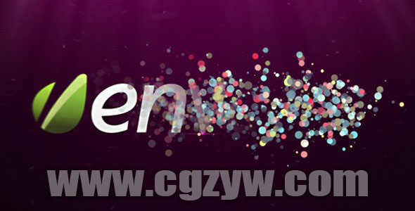 AE模板-扁平化粒子汇聚Logo文字开场 Bubble Opener