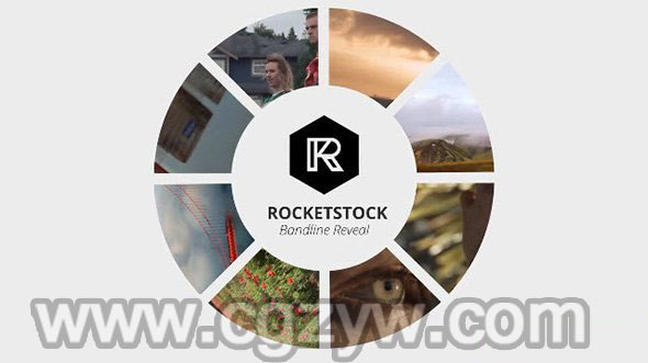 AE模板 动感环形logo演译Bandline Minimal Logo Reveal