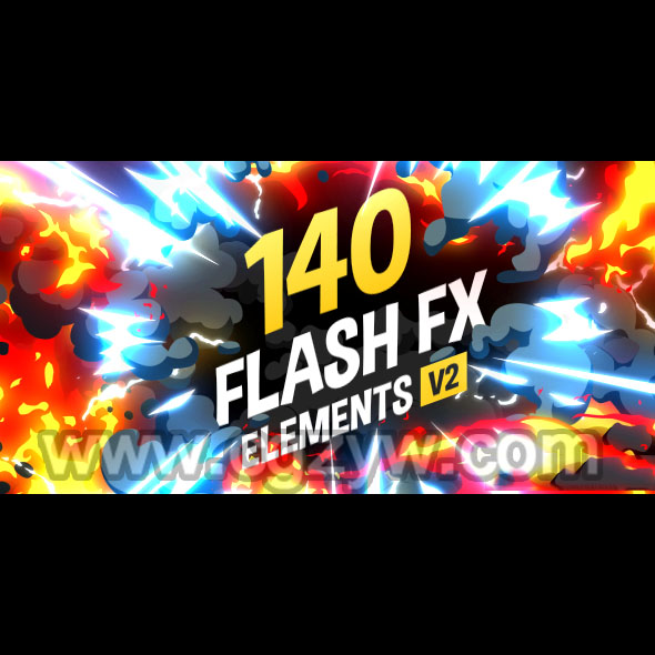 AE模板-140组MG动画卡通Flash风格更新至V2版本+透明通道视频素材