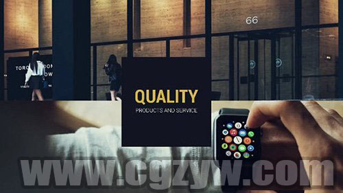 AE模板-炫酷矩形滑块幻灯片展示免费下载