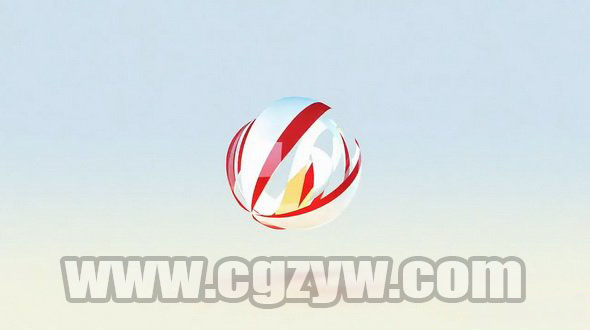 AE模板-五彩炫酷悬浮旋转立体球形标志logo展示