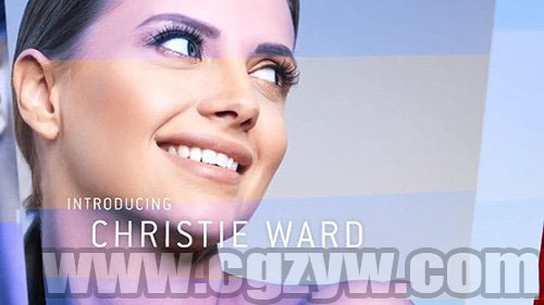 AE模板-人物字幕华丽滑动切割特效幻灯片展示  免费下载