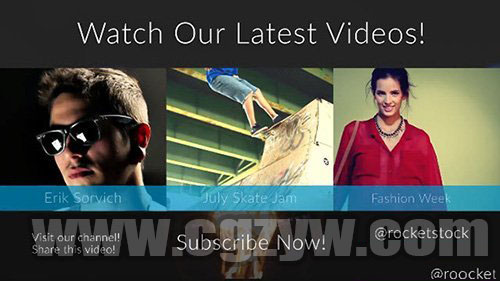 AE模板 简约社会媒体图形包logo字幕标题展示免费下载