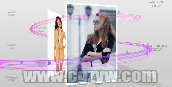 AE模板-时尚优雅光线环绕照片展示 免费下载