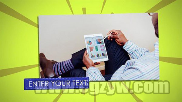 AE模板-扁平化企业或公司促销图文宣传片头展示 免费下载