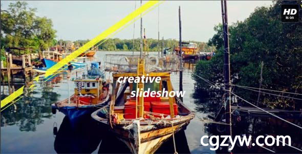 AE模板-华丽炫酷来回切割特效幻灯片展示 免费下载