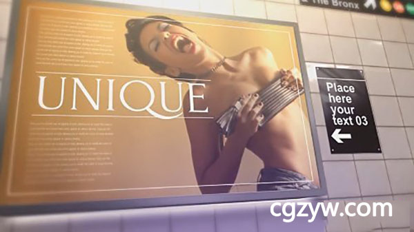 AE模板-现代时髦炫酷耀光地铁指标幻灯片促销展示