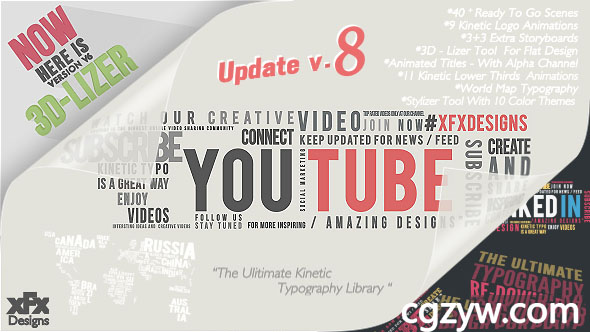 AE模板-创意文字排版标题动画文本合集