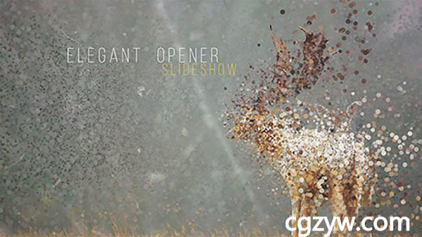 AE模板-唯美梦幻粒子汇聚风景企业公司项目人物介绍图片展示