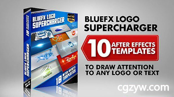 AE模板-10款炫酷动态企业公司MVLogo展示合集包 Logo Supercharge