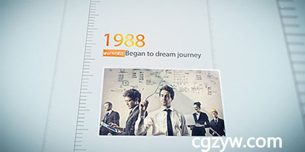 AE模板-简洁企业宣传发展流程时间线片头展示免费下载