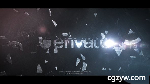 AE模板-震撼Logo文字破碎展示 Debris Logo 免费下载