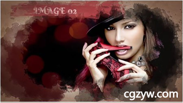 AE模板-优雅水彩水墨晕开幻灯片展示模板Paint Slideshow