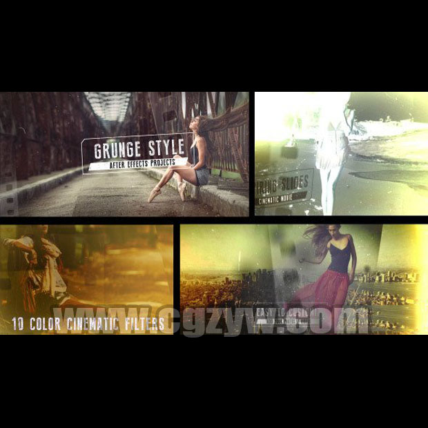 AE模板-电影风格时尚震撼图片视频开场模板工程源文件