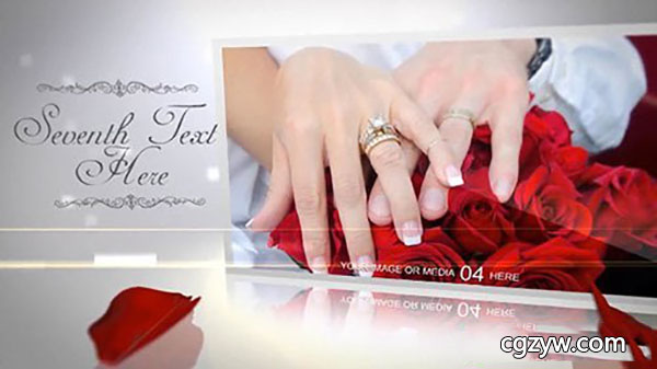 AE模板-浪漫温馨婚礼情人节主题相册图文包装展示