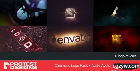 AE模板-多款震撼大气碎裂拼接游戏电影片头开场Logo展示  免费下载