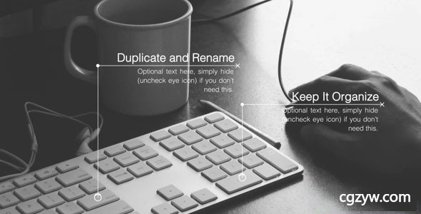 AE模板-简洁不同风格信息图表介绍引导线宣传公司产品促销图文展示