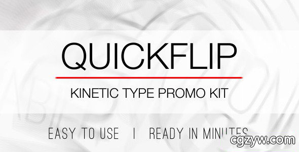 AE模板-翻转旋转运动文字排版MG动画 Quick Flip Kinetic Type Promo Kit