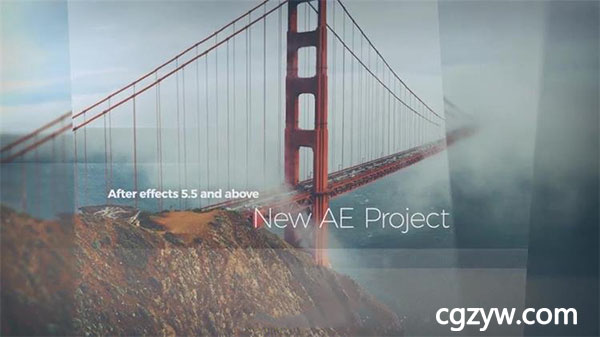 AE模板-现代唯美立体分层图片电子相册片头展示